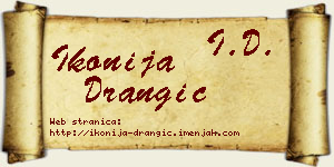 Ikonija Drangić vizit kartica